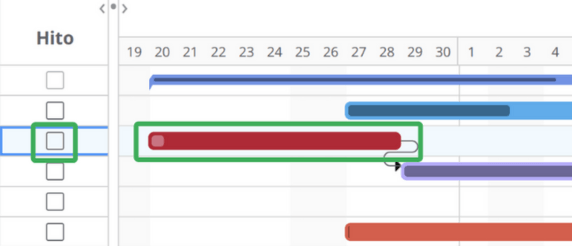 Establecer hitos en el diagrama de Gantt