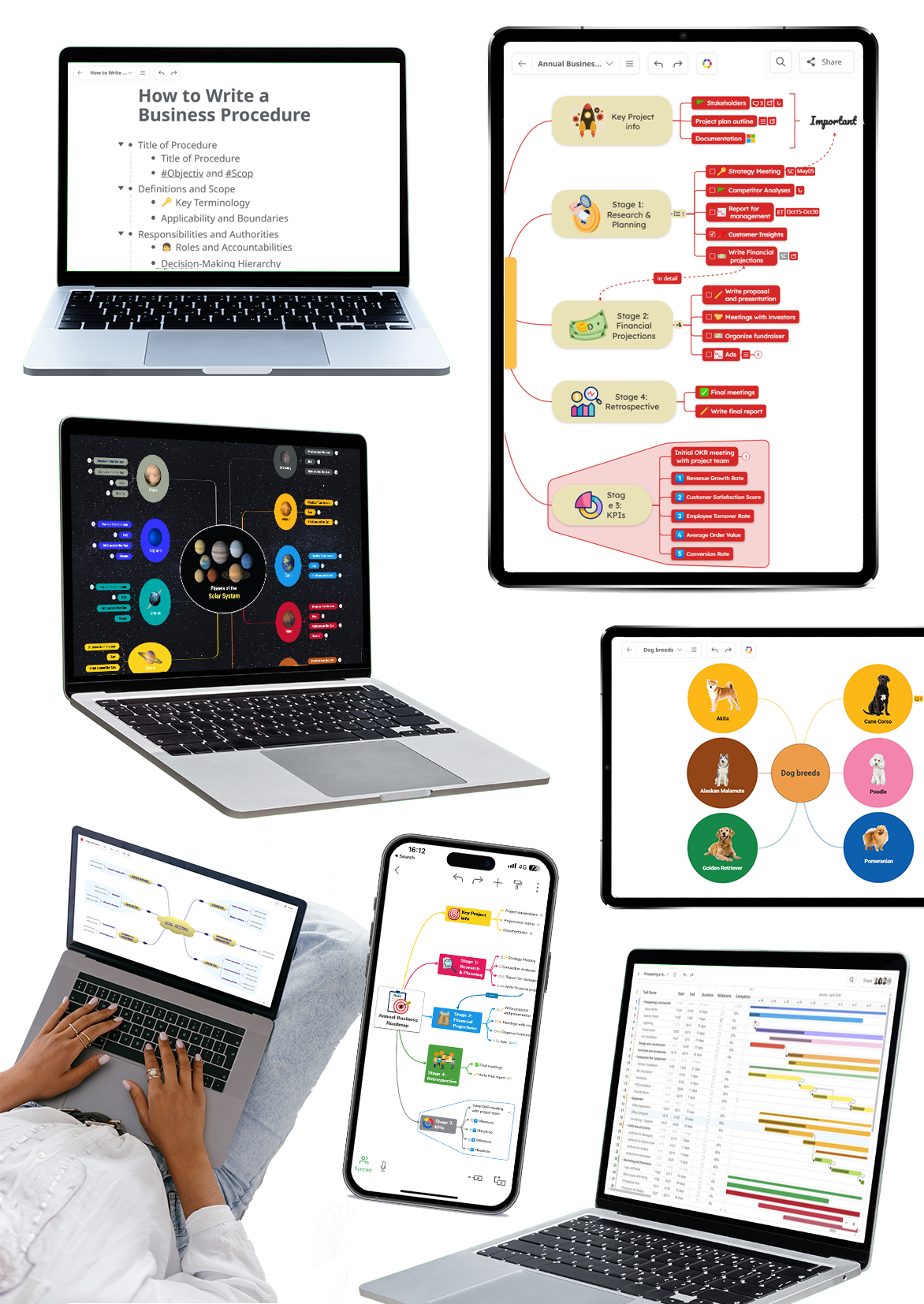 Mindomo - cross platform mind map software